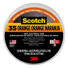 Scotch® #35 Vinyl Electrical Tape, 10869-DL-5, 3/4 in x 66 ft x 0.007
in, Orange, 5/case