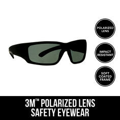 3M™ Safety Eyewear Polarized, 90214-HZ4-NA, Blk Frame, AF & Scratch
Resistant Lens, 4/cs