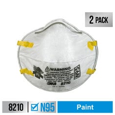 3M™ Performance Paint Prep Respirator N95 Particulate, 8210P2-DC, 2
eaches/pack, 12 packs/case