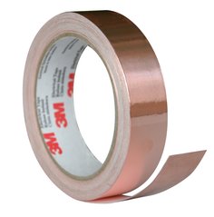3M™ Copper EMI Shielding Tape 1181, 1/2 in x 60 yds, 3 in paper core,
Bulk, 18 Rolls/Case