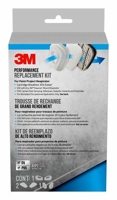 3M™ Performance Replacement Kit for the Paint Project Respirator OV/P95,
6023P1-DC-THD, 1 kit/pack, 5 packs/case