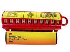 3M™ Wire Marker Tape Numbers SDR 80-90, 50 Rolls/Case