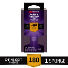3M™ Pro Grade Precision™ Faster Sanding Sanding Block Sponge,
24002PGP-XF-B, 2.5 in x 4.5 in x 1 in, 180 grit, X-Fine, 12/cs
