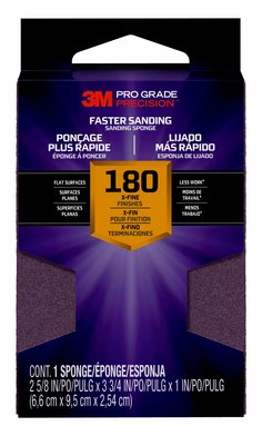 3M™ Pro Grade Precision™ Faster Sanding Block Sponge, 24002TRIP-XF-B, 2
5/8 in x 3.75 in x 1 in, X-Fine, 12/cs