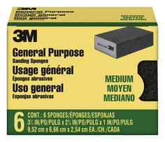3M™ Sanding Sponge CP002-6P-CC, Block,3 3/4 in x 2 5/8 in x 1 in,
Medium, 6-pack, 4 packs/cs