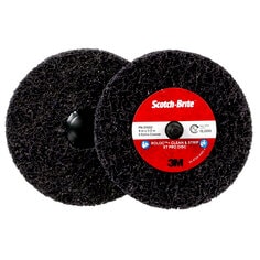 Scotch-Brite™ Roloc™+ Clean and Strip XT Pro Disc, XO-ZR, SiC Extra
Coarse, TR, Purple, 4 in x 1/2 in, 10 ea/Case
