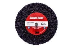 Scotch-Brite™ Clean and Strip XT Pro Disc, XO-DC, SiC Extra Coarse,
Purple, 4 in x 1 in x 1/4 in, 2 Ply Shaft Mount, 10 ea/Case
