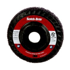 Scotch-Brite™ Clean and Strip XT Pro Disc, XO-DC, SiC Extra Coarse,
Purple, 4-1/2 in x 7/8 in, Type 27, 10 ea/Case