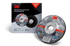 3M™ Silver Depressed Center Grinding Wheel Single Pack, T27 4.5 in x 1/4
in x 7/8 in, Point of Purchase Display, 14/Pac, 1 ea/Case