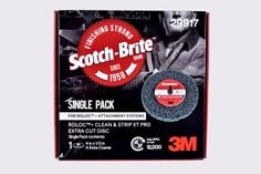 Scotch-Brite™ Roloc™+ Clean and Strip XT Pro Extra Cut Disc, XC-DR+, A/O
Extra Coarse, TR+, 4 in x 1/2 in, 10 ea/Case, Single Pack