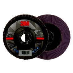 3M™ Flap Disc 769F, 120+, T29, 5 in x 7/8 in, 10 ea/Case