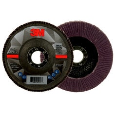 3M™ Flap Disc 769F, 120+, T27, 5 in x 7/8 in, 10 ea/Case