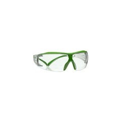 3M™ SecureFit™ 400 Series Safety Glasses SF401XSGAF-GRN, Hi-Vis GRN/Clear, Clear Scotchgard™ Anti-Fog/Anti-Scratch Lens, 20 ea/Case