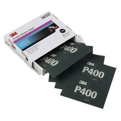 3M™ Hookit™ Flexible Abrasive Hand Sheet 270J, 34336, 5.5 in x 6.8 in,
P320, 25 sheets per box, 5 boxes per case