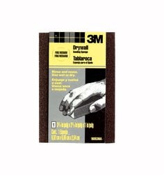 3M™ Drywall Sanding Sponge 9093DC, Dual Grit Block, 3 3/4 in x 2 5/8 in x 1 in, Fine/Medium, 24 ea/cs