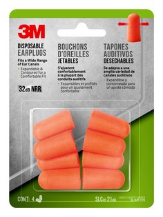 3M™ L&G Disposable Earplugs, 92050G4-DC-8, 4 pair/pack, 8 packs/case