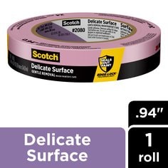 Scotch® Delicate Surface Painter's Tape 2080-24EC, 0.94 in x 60 yd (24mm
x 54,8m)