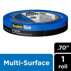 ScotchBlue™ Original Painter's Tape 2090-18NC, 0.70 in x 60 yd (18mm x
54,8m)