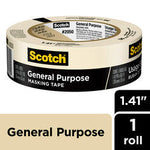 Scotch® General Purpose Masking Tape 2050-36AP, 1.41 in x 60.1 yd (36mm
x 55m)