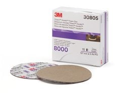 3M™ Trizact™ Hookit™ Foam Disc 30805, 8000, 5 in, 15 Discs/Carton, 4 Cartons/Case