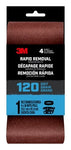 3M™ Rapid Removal 4x36 Power Sanding Belt, 120 grit, Belt4x361pk120, 1
pk, 10/case