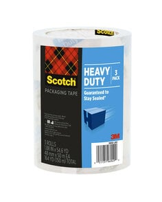 Scotch® Heavy Duty Shipping Packaging Tape 3850-LR3-DC, 1.88 in x 54.6
yd (48 mm x 50 m) 3 Pack
