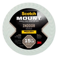 Scotch-Mount™ Indoor Double-Sided Mounting Tape Mega Roll 110H-LONG-DC,
3/4 In X 350 In (1,9 Cm X 8,89 M)