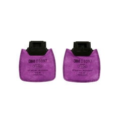 3M™ Secure Click™ Particulate Filter P100 with Nuisance Level Organic
Vapor Relief D3097, 100 ea/Case