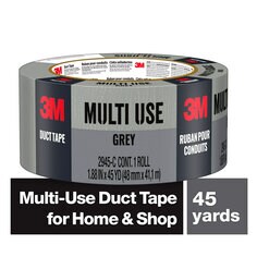 3M™ Multi-Use Duct Tape 2945-C, 1.88 in x 45 yd (48.0 mm x 41.1 m) 12
rls/cs