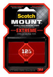 Scotch-Mount™ Extreme Double-Sided Mounting Strips 414H-ST, 1 in x 3 in (2,54 cm x 7,62 cm) EA, 8 Strips