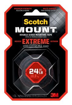 Scotch-Mount™ Extreme Double-Sided Mounting Tape 414H-48, 1 in x 48 in (2,54 cm x 1,21 m)