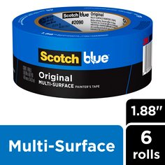 ScotchBlue™ Original Painter's Tape 2090-48SC6, 1.88 in x 60 yd (48 mm x 54.8 m), 6 rolls/pack