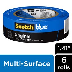 ScotchBlue™ Original Painter's Tape 2090-36QC6, 1.41 in x 60 yd (36 mm x 54.8 m), 6 rolls/pack