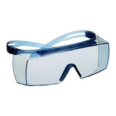 3M™ SecureFit™ 3700 Series, SF3704SGAF-BLU, Blue Temples, Scotchgard™ Anti-Fog Coating, Light Blue OTG AF-AS lens 10 ea/Case