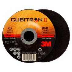 3M™ Cubitron™ II Cut-Off Wheel, 66531, 36, T42, 115 mm x 1.6 mm x 22.23
mm, 25/Inner, 50 ea/Case