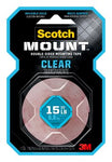Scotch-Mount™ Clear Double-Sided Mounting Tape 410H-DC, 1 in x 60 in (2.54 cm x 1.52 m)