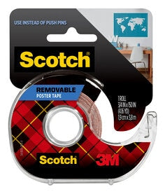 Scotch® Removable Poster Tape 109S, 0.75 in x 150 in (1.9 cm x 3.8 m)