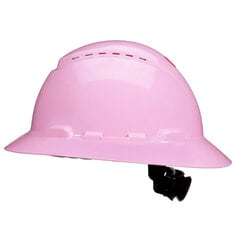 3M™ SecureFit™ Full Brim Hard Hat H-813SFV-UV, Pink, Vented, 4-Point Pressure Diffusion Ratchet Suspension, with UVicator, 20ea/CS