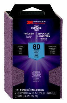 3M™ Pro Grade Precision™ Edge Detailing Dual Angle Sanding Sponge
24300TRI-M-DA, 2 7/8 in x 4 1/2 in x 1 in, 80 grit, 12/cs