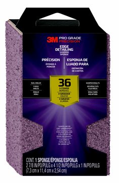 3M™ Pro Grade Precision™ Edge Detailing Dual Angle Sanding Sponge
24303TRI-XC-DA, 2 7/8 in x 4 1/2 in x 1 in, 36 grit, 12/cs