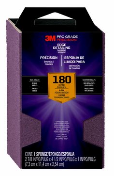 3M™ Pro Grade Precision™ Edge Detailing Dual Angle Sanding Sponge
24302TRI-XF-DA, 2 7/8 in x 4 1/2 in x 1 in, 180 gr, 12/cs