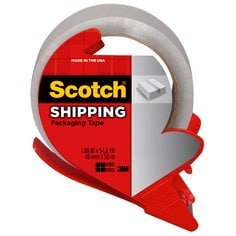 Scotch® Shipping Packaging Tape with dispenser 3350-RD-OS, 1.88 in x 54.6 yd (48 mm x 50 m)