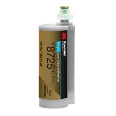 3M™ Scotch-Weld™ Low Odor Acrylic Adhesive DP8725NS, Black, 490 mL Duo- Pak, 6 ea/Case