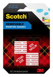 Scotch® Removable Double-Sided Mounting Squares 108S-SQ-16, 1 in x 1 in (2.54 cm x 2.54 cm) 16/pk