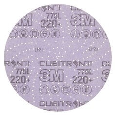 3M Xtract™ Cubitron™ II Film Disc 775L, 220+, 8 in, Die 800LG,
50/Carton, 250 ea/Case