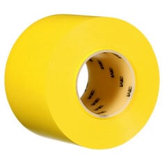 3M™ Durable Floor Marking Tape 971, Yellow, 4 in x 36 yd, 17 mil, 3 Rolls/Case, Individually Wrapped Conveniently Packaged