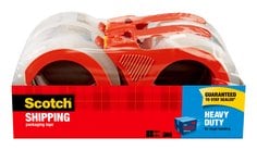 Scotch® Heavy Duty Shipping Packaging Tape 3850-4RD-6GC, 1.88 in x 54.6 yd (48 mm x 50 m) 4 Rolls/Pack