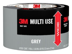 3M™ Wide Multi-Use Duct Tape 2930-W, 2.83 in x 30 yd (72 mm x 27.4 m), 6 rls/cs