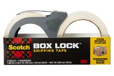 Scotch® Shipping Packaging Tape 3950-21RD-6WC, 1.88 in x 54.6 yd (48 mm x 50 m), 2 Rolls with Dispenser