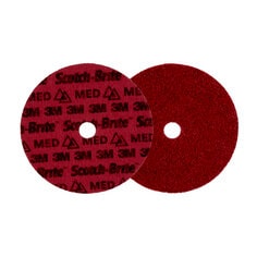Scotch-Brite™ Precision Surface Conditioning Disc, PN-DH, Medium, 7 in x 7/8 in, 25 ea/Case